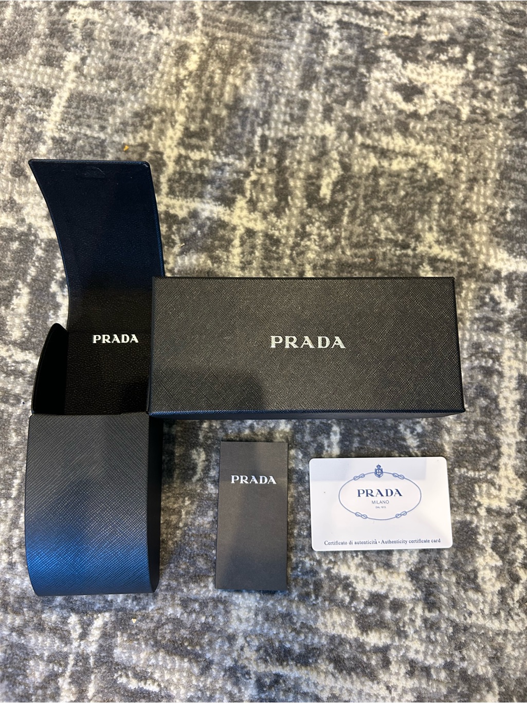 Prada Black Glasses With Auth Card
